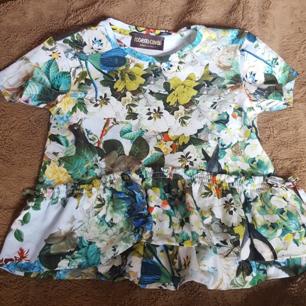 Roberto Cavalli Girls Size 4 5 Top